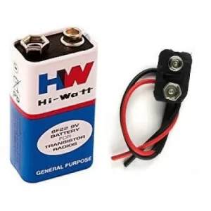 HW Battery 9V With Connector For Arduino/ Robotics