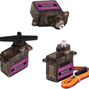AEROKART INDIA 3 Pcs MG90S Mini Digital Servo Motor With Metal Gears-180° Rotation-For RC Airplanes,Helicopters