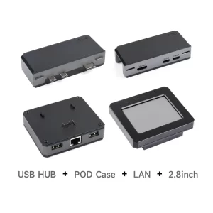 Waveshare Raspberry Pi Zero POD Kit C (HDMI USB HUB Module + Zero POD Case + 2.8inch LCD Module + Lan Module)