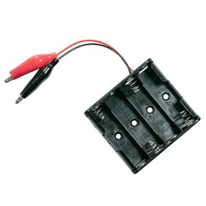 4 x AAA Battery Holder Box with Alligator Clips