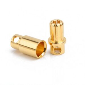 8mm Gold Plated Bullet Connector Female-1Pcs.