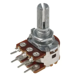 100kΩ 0.2W 6 Pin 2 Gang Rotary Carbon Potentiometer (15mm)